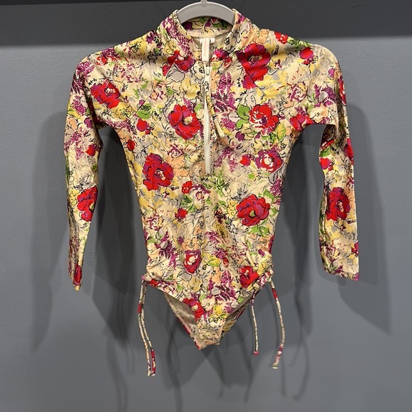 NWOT Zimmermann Girl's Clover Zip-Up One-Piece Swimsuit - Picture 2 of 6